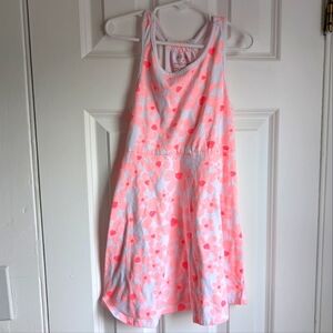 Okie Dokie Girls 5T Neon Coral Floral Dress